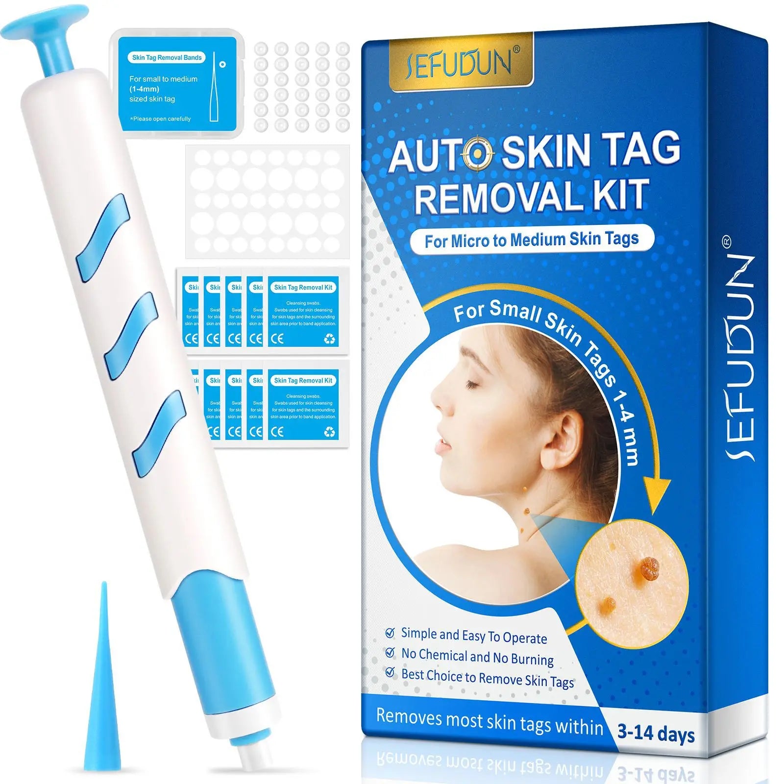 3 In 1 Painless Auto Skin Tag/Mole/Wart Removal Kit